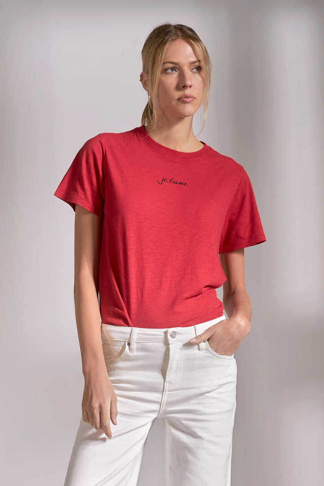 Red Je T'aime Tee