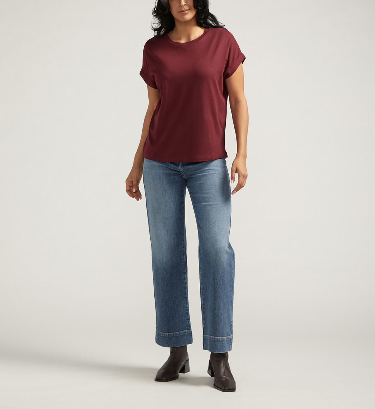 Tee | JAG Drapey Luxe Windsor Wine | XL