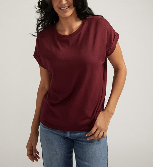 Tee | JAG Drapey Luxe Windsor Wine | XL