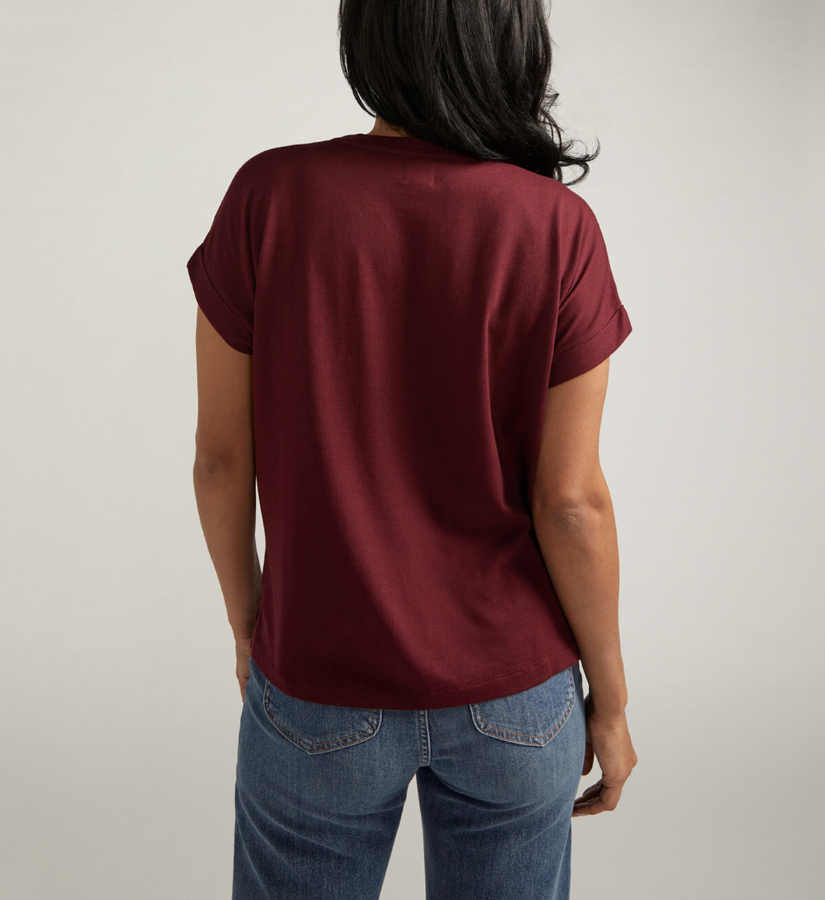 Tee | JAG Drapey Luxe Windsor Wine | XL