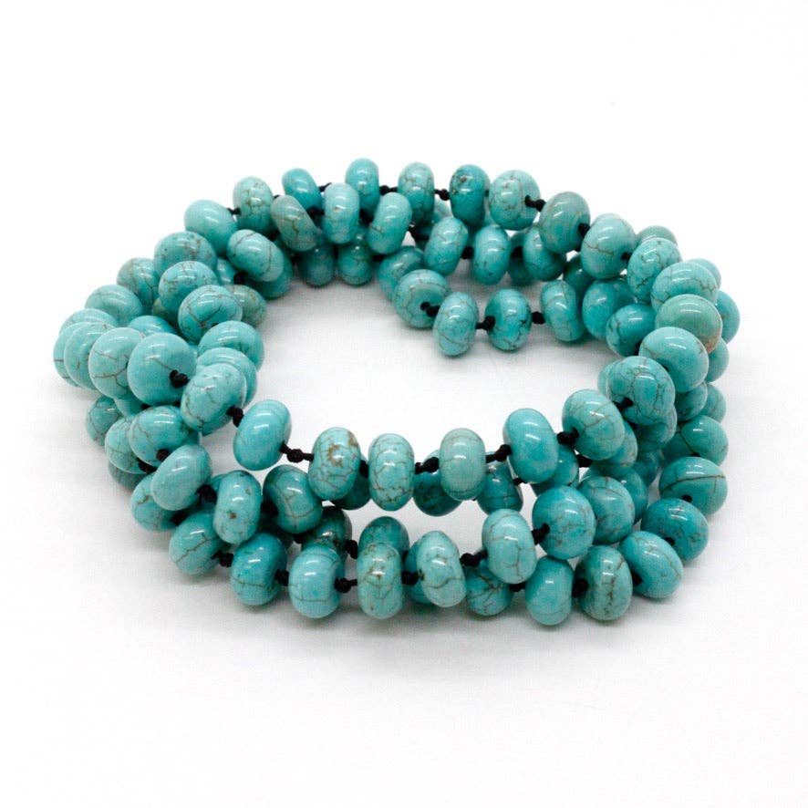 Hand-Knotted Turquoise Necklace