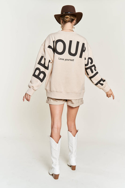 Sweatshirt | Be Yourself Cream | L