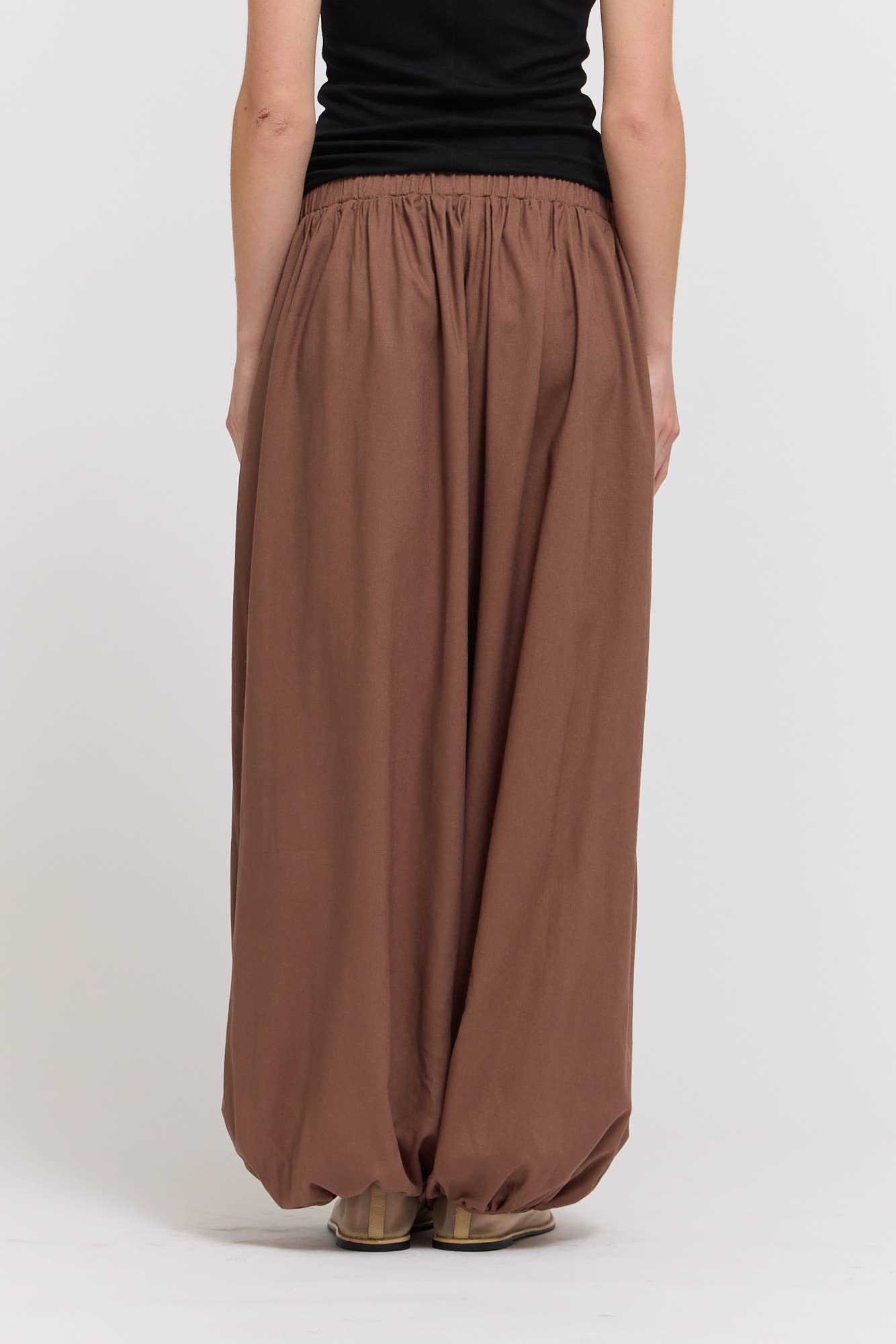 Linen Harem Pants | Tobacco