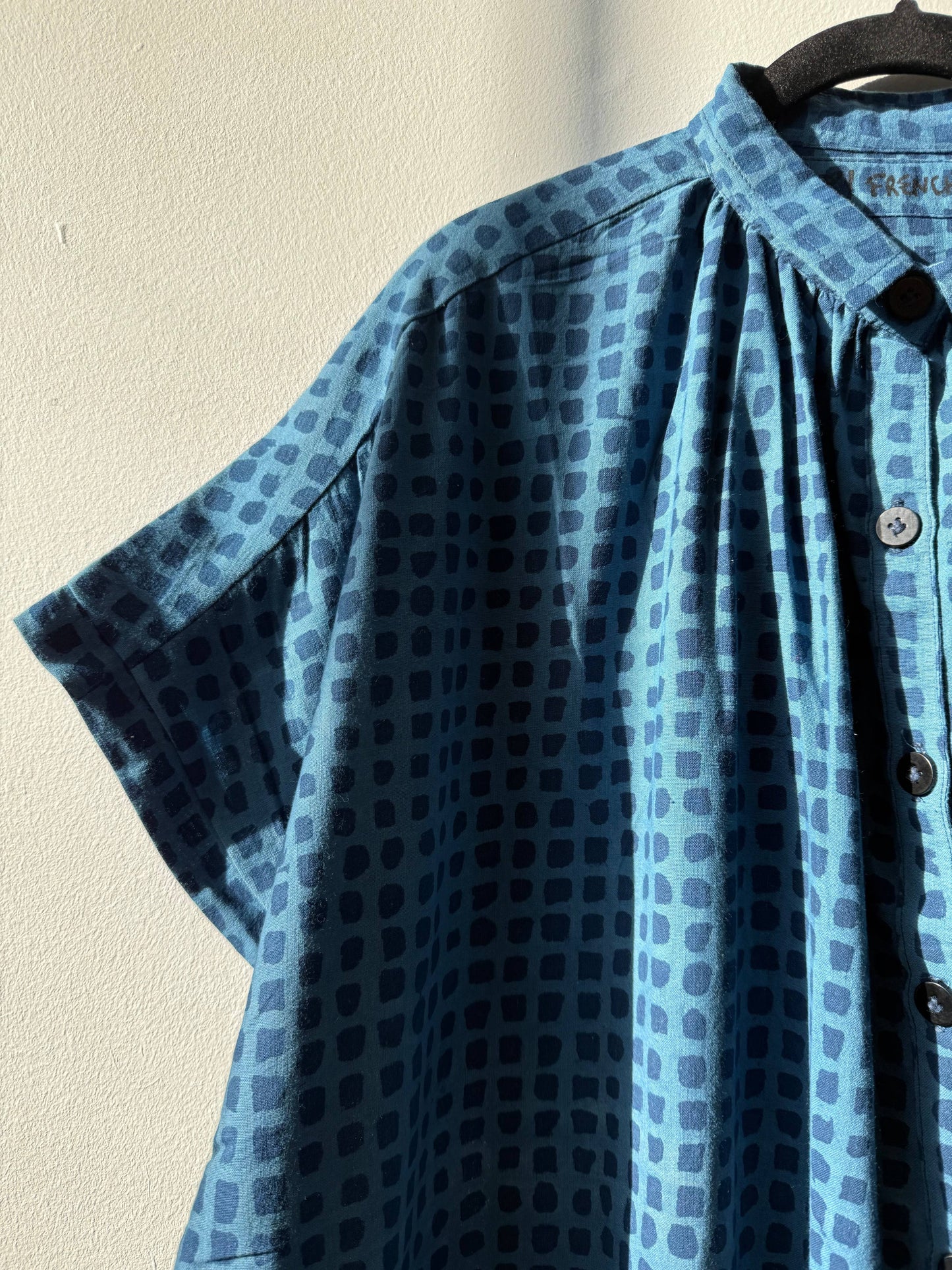 Elise Indigo Check Dress