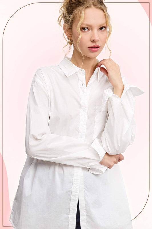 Blouse | White Poplin | S