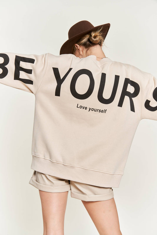 Sweatshirt | Be Yourself Cream | XL