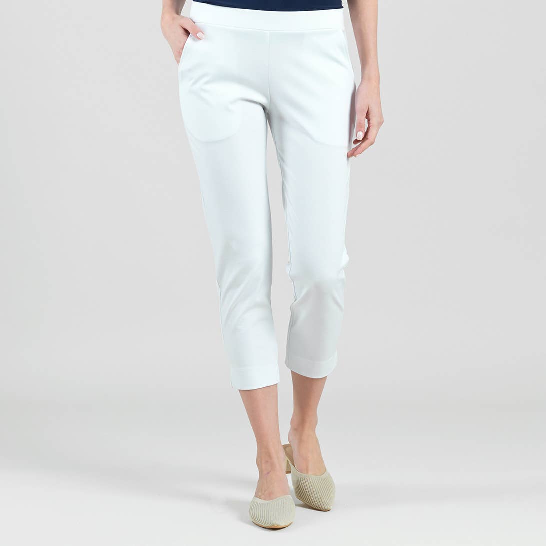 White Pull-On Capri