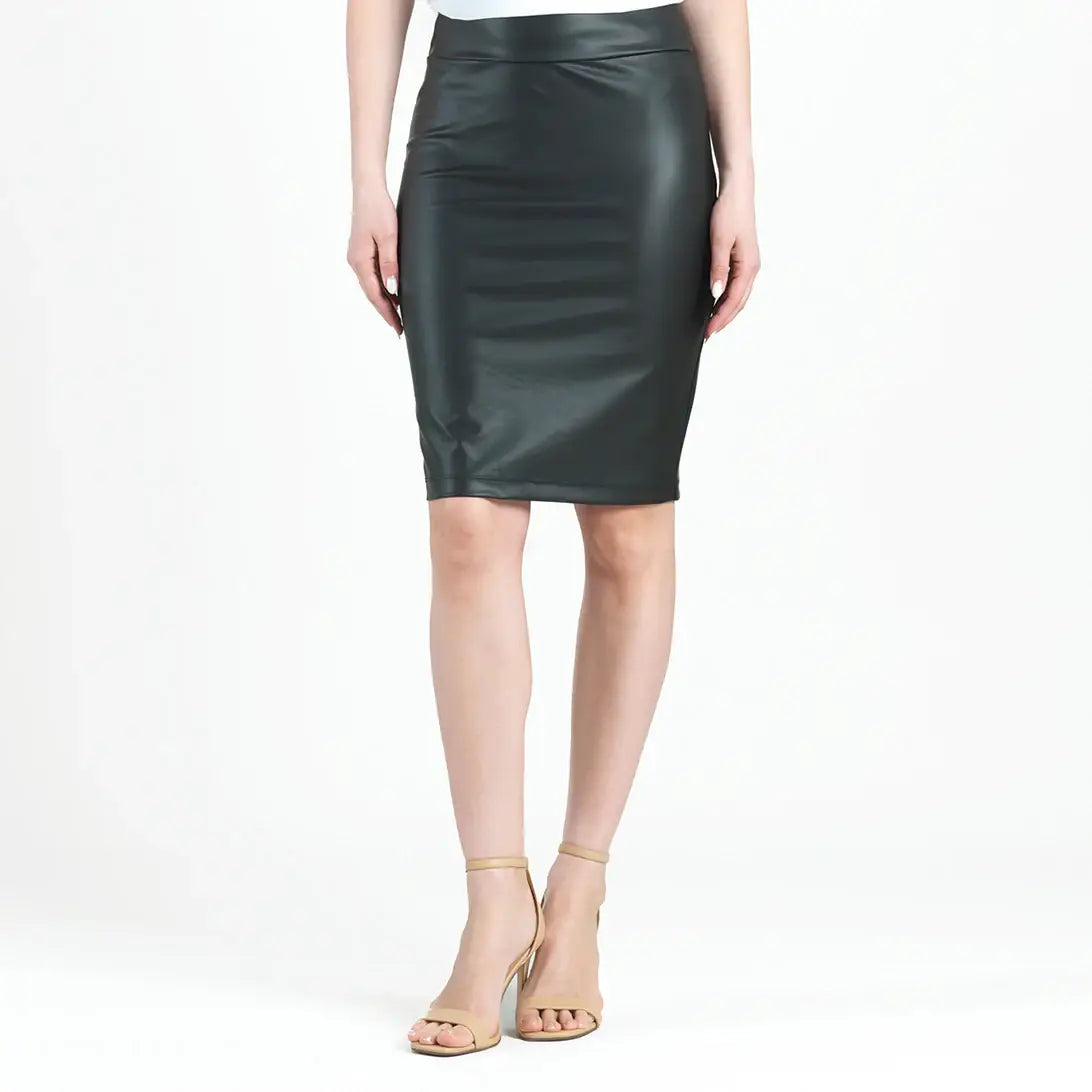 Liquid Leather ™ Pencil Skirt | Black | XS