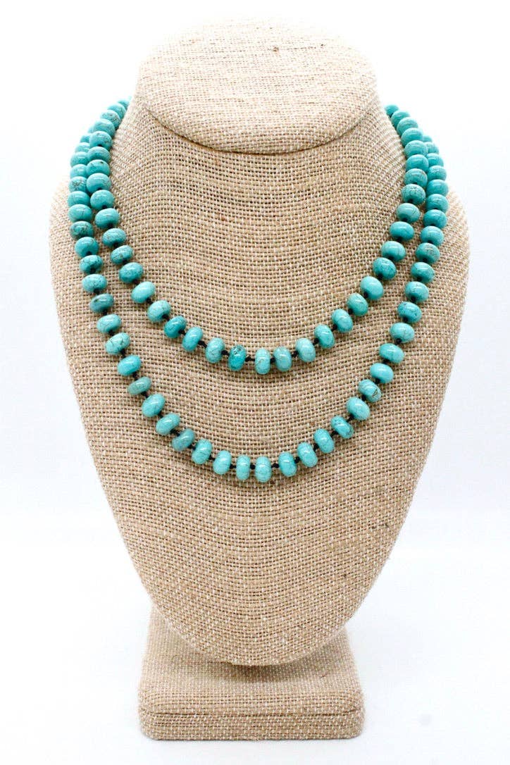Hand-Knotted Turquoise Necklace