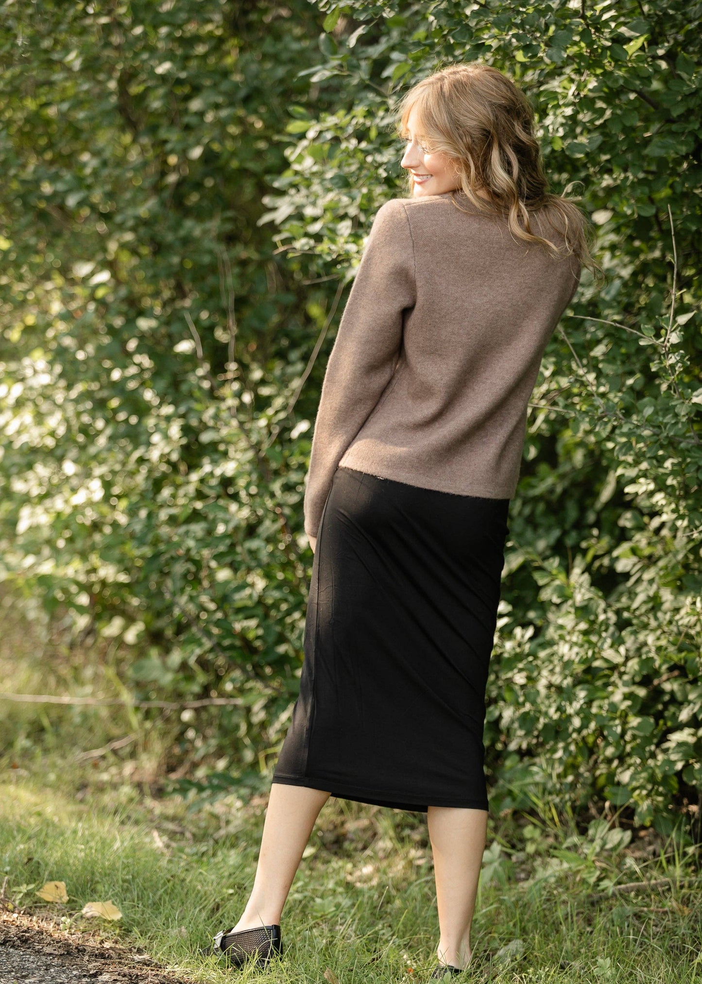 Kate Black Midi Skirt