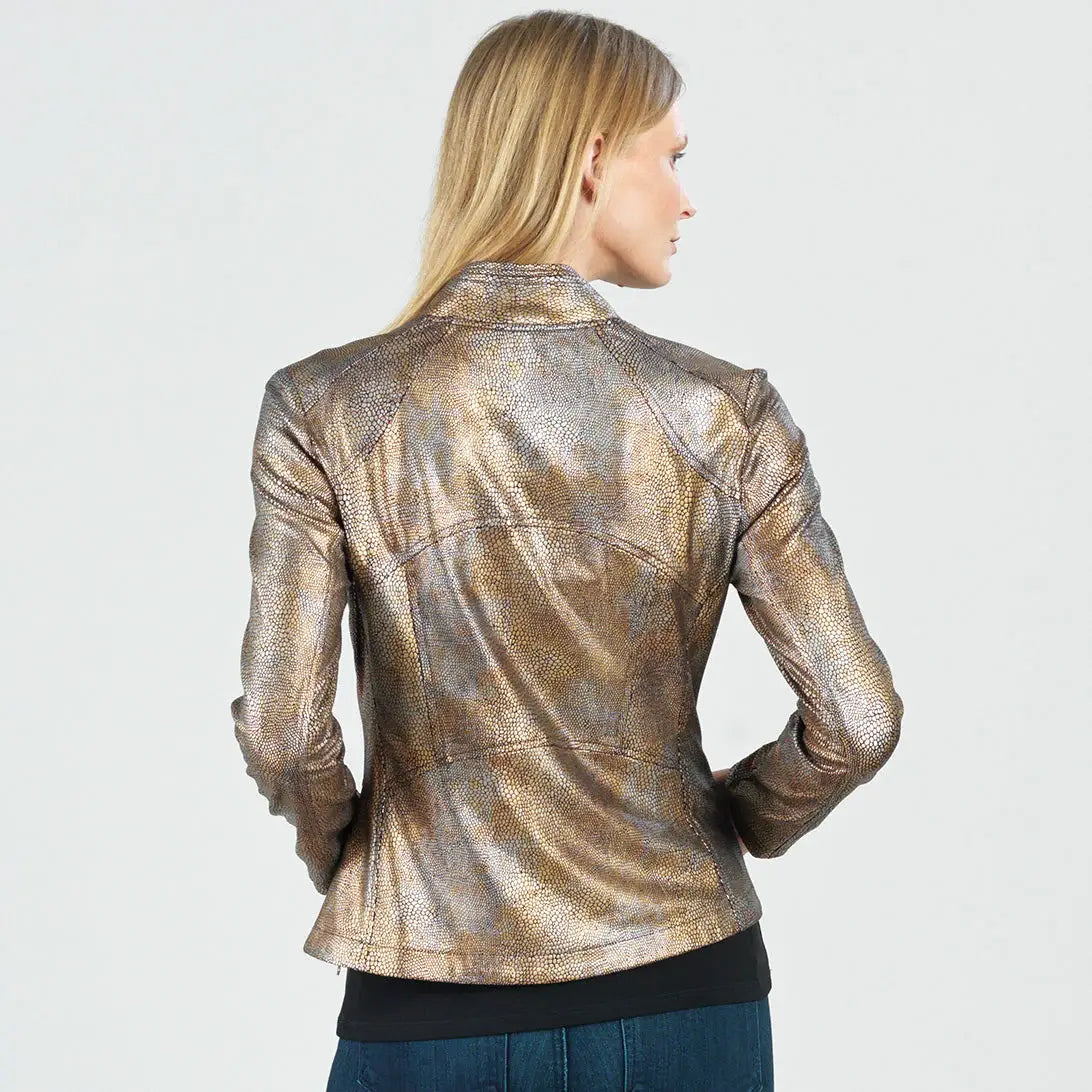Metallic Liquid Leather™ Textured Signature Jacket | Copper | L