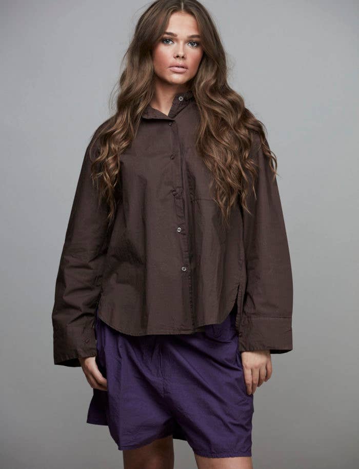 SixtyDays Boyfriend Short Shirt | Chocolate