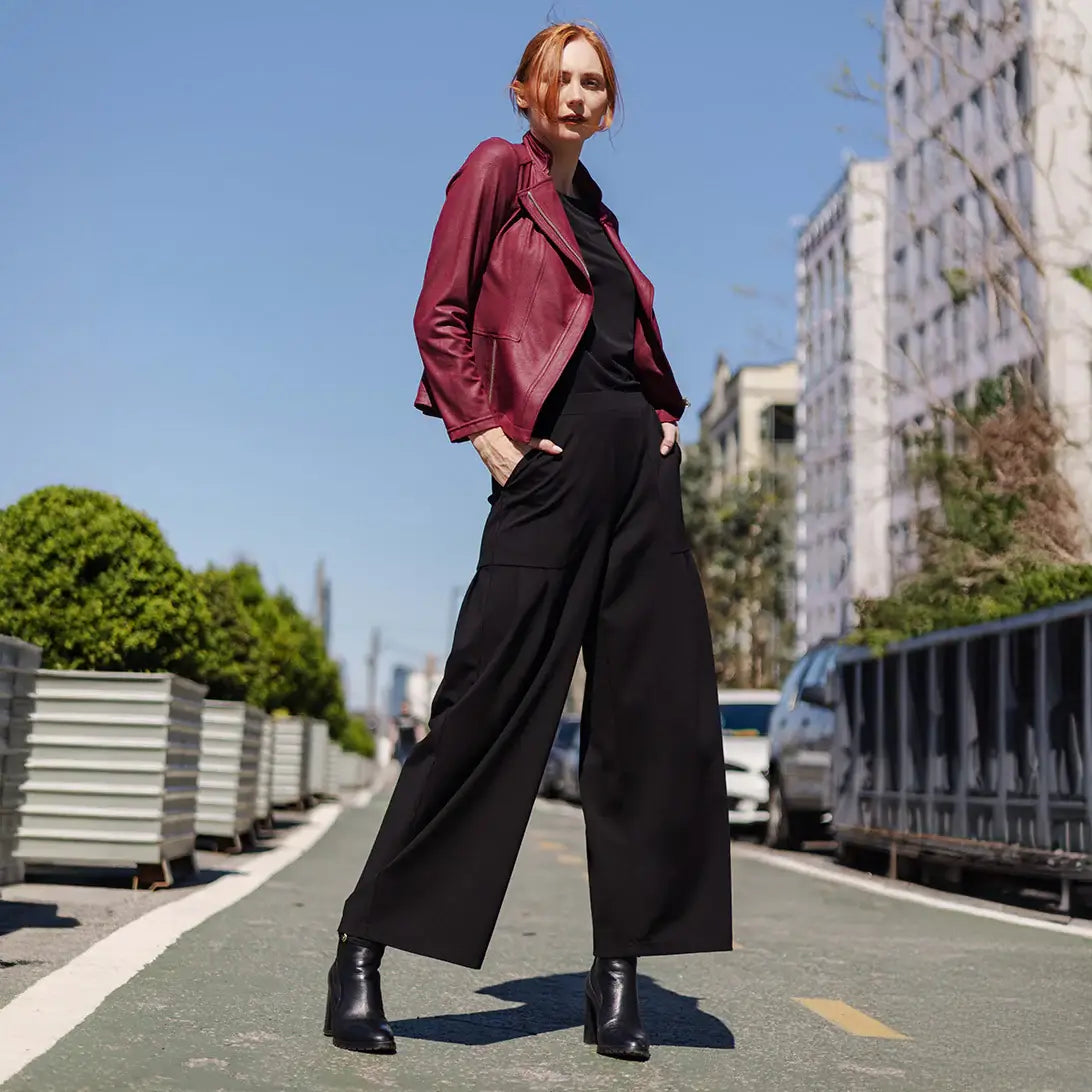 Liquid Leather ™ Signature Jacket: Merlot / L