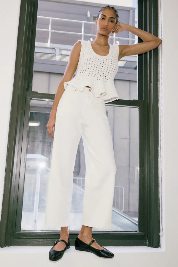 Kyra Ankle Pant | White
