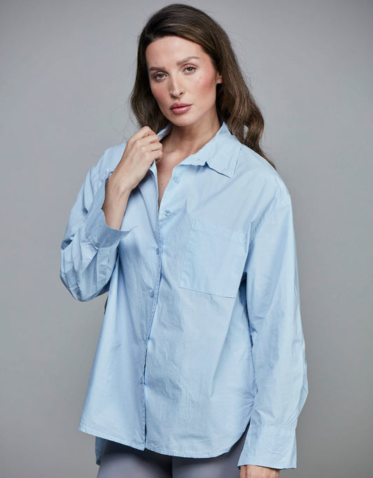 SixtyDays Boyfriend Short Shirt | Light Blue