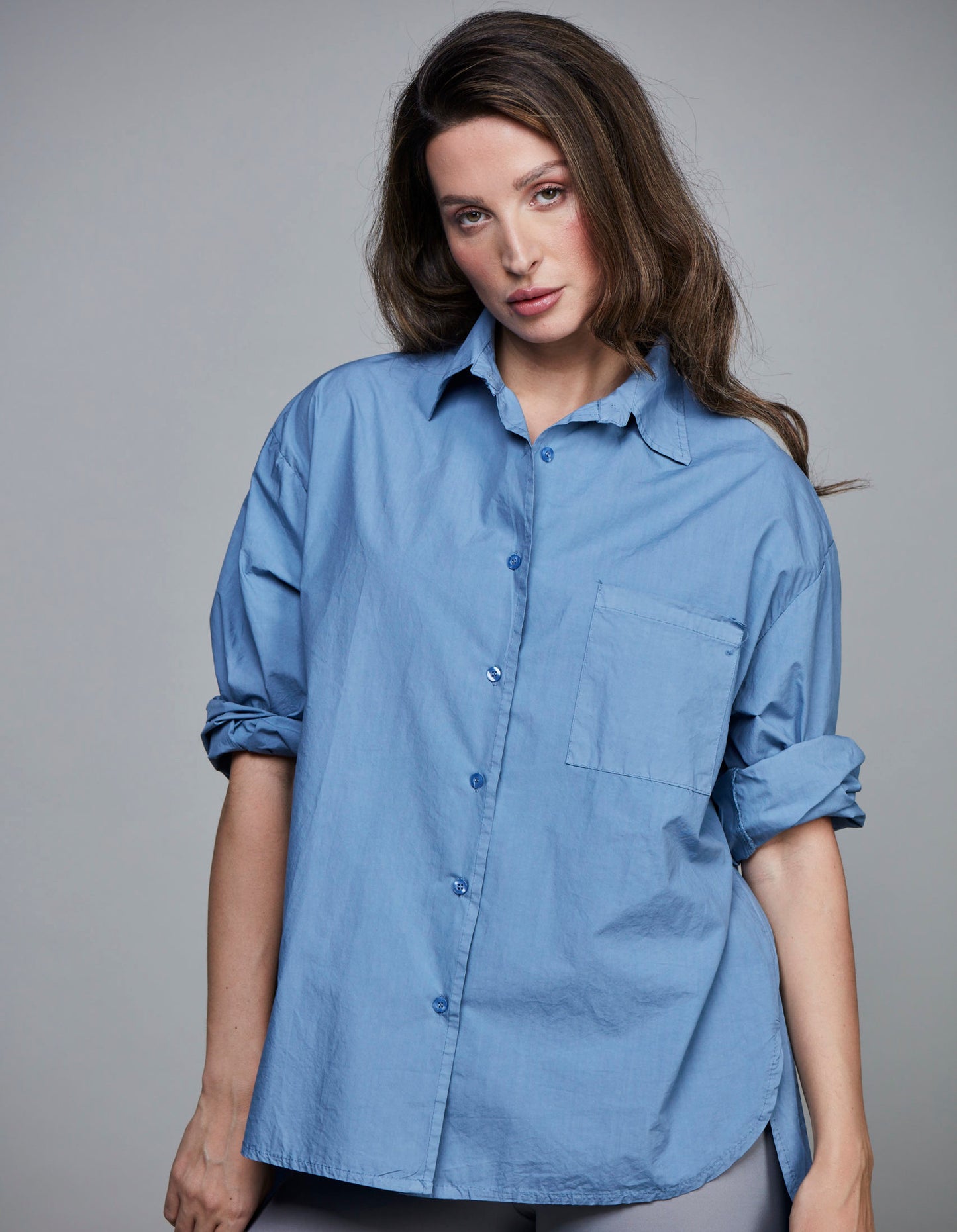 SixtyDays Boyfriend Short Shirt | Denim Blue