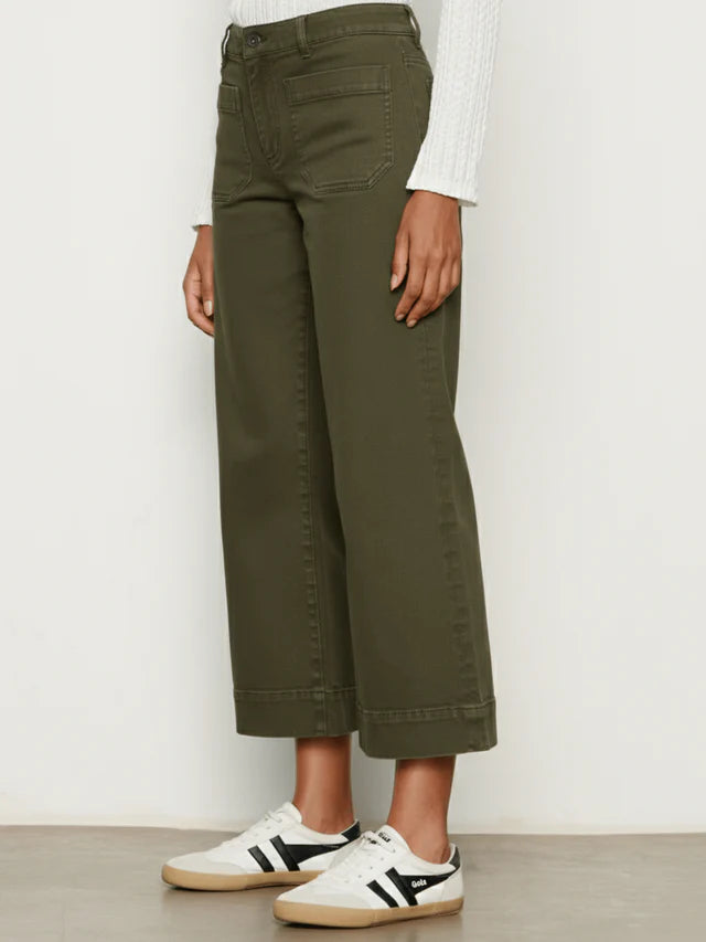 Sanctuary Marine Crop Pant | Covert Green
